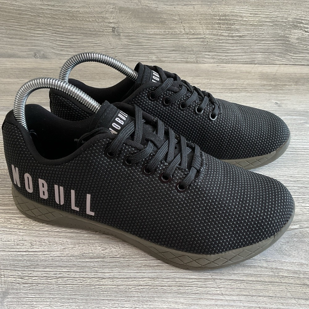 NoBull Superfabric Trainers Low Top Sneakers Shoes Womens 8 Mens 6.5 Black